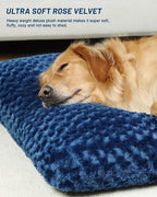 KSIIA Washable Dog Bed Comfy Dog Crate Pad Deluxe Plush Pet Bed Non-Slip Kennel - Image 2