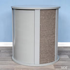 The Refined Feline Purrrrfect End Table Cat Bed Cave in Smoke Gray - Image 3