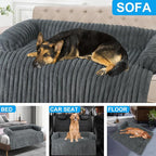 Wn's Day Luxurious Dog Couch Bed, Washable Calming Dog Couch Cover, Removable - Image 3