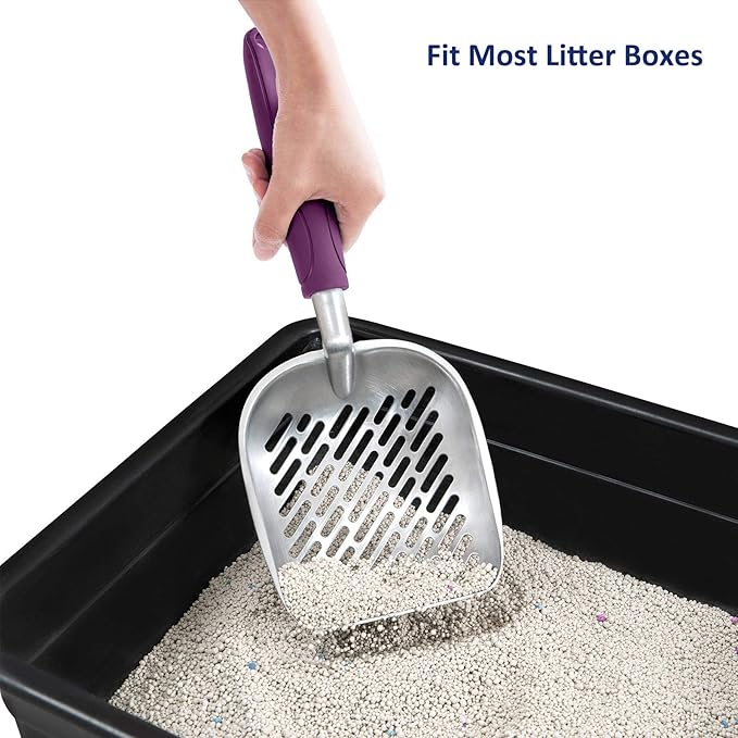 WePet Cat Litter Scoop, Aluminum Alloy Sifter, Kitty Metal Scooper, Deep Shovel - Image 6