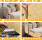 Cat Scratch Mat, 118.5"x17.4" Trimmable Self-Adhesive Cat Scratch Furniture - Image 6