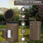 PAWZIDEA Dog Poop Trash Can Outside Odor Control, 3.1Gallon Pet Waste Trash Can - Image 3