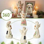 Chunful Solar Angel Dog Memorial Statue 10" Resin Pet Memorial Gift - Image 3