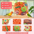 KATUMO Bird Toys, Conure Grass Mat Shredder Toys Parakeet Toys Parrot Foraging - Image 3