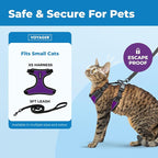 Voyager Escape-Proof Step-in Lock Cat Harness & 5ft Neoprene-Handle Leash Set - Image 2