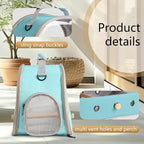 Small Bird Travel Cage Carrier, Portable Parrot Parakeet Carrier - Image 3