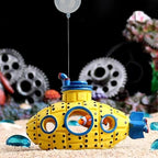 Floating Fish Tank Decoration, LittleCute Retro Submarine AquariumDecoration - Image 2