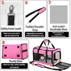 Soft Sided Cat/Dog Carrier, Collapsible Pets Travel Carriers - Image 5