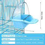 Bird Bath Box Hanging Birdbath Toy Parakeet Caged Bathing Tubs Parrot Bath Tub - Image 2