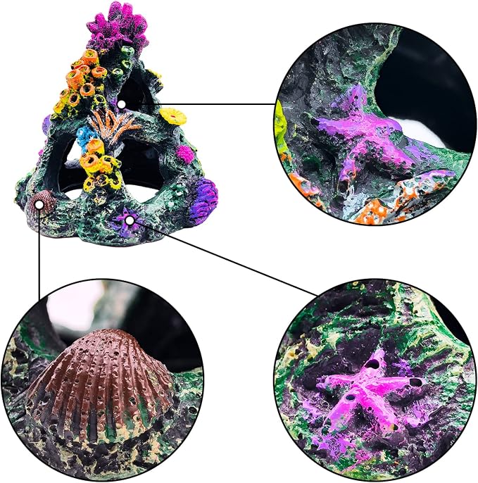 GSD Aquarium Colorful Coral Reef Set Fish Tank Decoration Mountain Ornament - Image 3