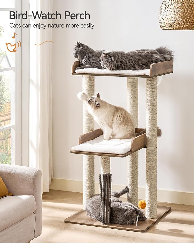 FourFurPets 43.7" Cat Tree, Modern Cat Tree Tower, Cat Tower - Image 2