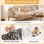 Dog Blanket for Large Dogs 3 Pack Dog Cat Flannel Blankets Washable Soft Pet - Image 4