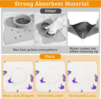 Pet Feeding Mat, Lavender Butterfly Absorbent Dog Cat Food Mat Purple Dog Mat - Image 3
