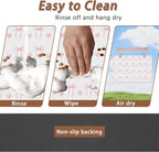 Cute Pink Bow Dog Food Mat for Floors, Heart Absorbent Pet Food and Water Bowl - Image 4