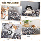 Rezutan Dog Blanket for Large Dogs, Upgraded 3 Pack Dog Cat Flannel Blankets - Image 3