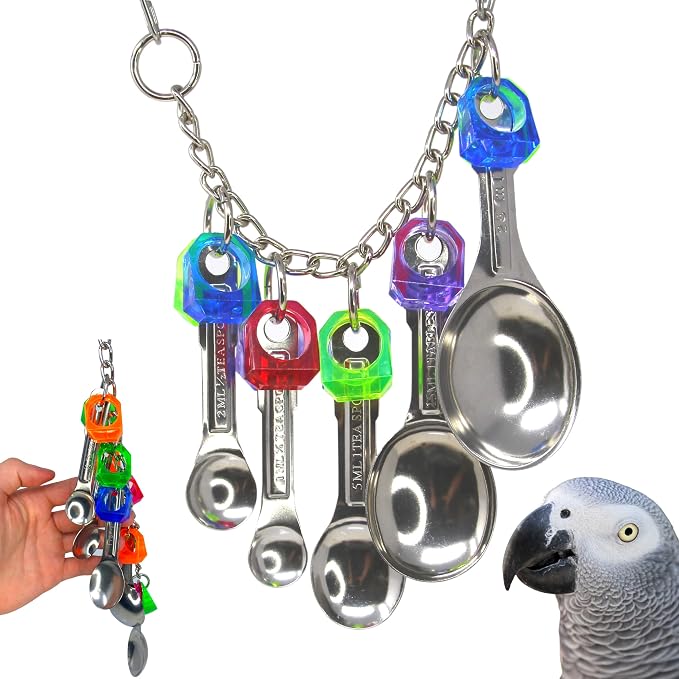 Bonka Bird Toys 1969 Spoon Delight Medium Large Parrot Bird Toy African Grey by BonkaBirdToys