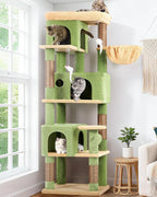 Globlazer Corner Cactus Cat Tree 66 inch Multi-Level Cactus Climbing Tower by Globlazer