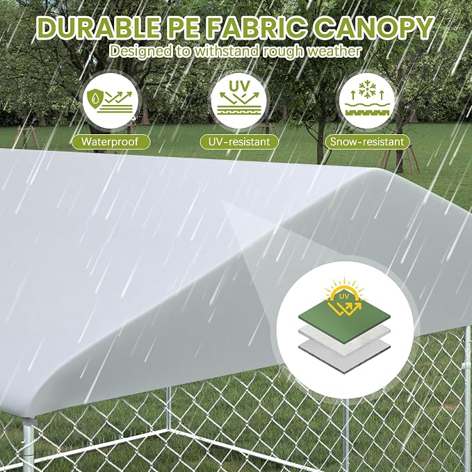 10FT x 10FT Outdoor Dog Kennel - Image 5