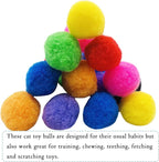 PET SHOW 20Pcs 1.5"/3.8cm Cat Toy Balls Bulk Soft Kitten Pompon Toys Indoor - Image 7