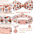 Thanksgiving Dog Collar with Bow Tie, Turkey Cotton Bowtie Collar - Image 3