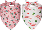 Cute Christmas Dog Bandanas Small 2PCS, 4 Pattern Holiday Scarf - Image 2