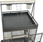 Nova Microdermabrasion 68-Inch Height Wrought Iron Standing Large Play Top Bird - Image 7