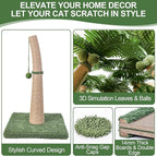 40'' Tall Cat Scratching Post Cat Tree, Curved Design Cat Scratcher Post - Image 4