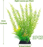 Fish Tank Accessories Large Plants, Aquarium Decor Plastic Plants 3pcs - Image 2