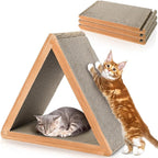Nicunom 3-Sided Vertical Cat Scratching Post, Cat Scratcher Foldable, Triangle by Nicunom