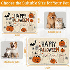 Pumpking Bat Dog Cat Food Mat, Halloween Absorbent Waterproof Placemat - Image 6