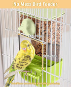 BNOSDM No Mess Bird Cage Feeders Automatic Bird Feeder Parrot Cage Accessories - Image 3