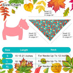 Fall Dog Bandana – Green Maple Leaf Triangle Scarf - Image 2