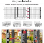 Dog Playpen 32 inch 16 Panels Indoor Outdoor Dog Pen - Image 4