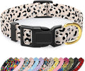 Reflective Dog Collar for Medium Dogs, Cute Leopard Style Adjustable Heavy-Duty by TMOODEL