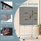Bissap Bird Cage Seed Catcher, 90-118‘’ Universal Birdcage Net Nylon 31.8'' H - Image 3