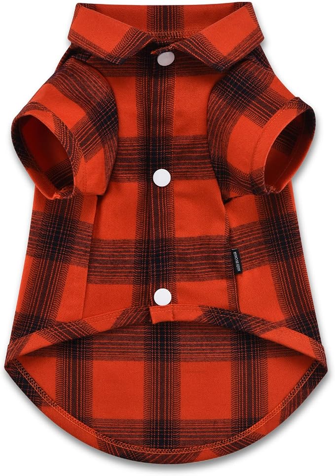 Koneseve Dog Shirt Plaid Dog Clothes by Koneseve