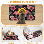 Pet Feeding Mat, Non-Slip Water Bowl Placemat, Pet Supplies 12" x 20" - Image 7