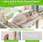 Cat Window Perch with Wooden Frame – Aloxina Foldable Cat Hammock Bed - Image 3