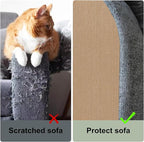 Cat Scratching Carpet Mat, Self-Adhesive Trimmable Cat Climbing Post Covered - Image 3