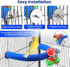 U Shape Parrot Perch Stand Toy Bird Platform Sand Paw Grinding Clean Stick - Image 6