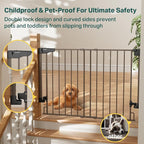 Cumbor 29.2–43" Baby Gate for Stairs, Wall-Mounted, Expandable No Bottom Bar - Image 7