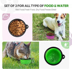 Collapsible Dog Bowl 2 Pack, Dog Water Bowls - Image 2