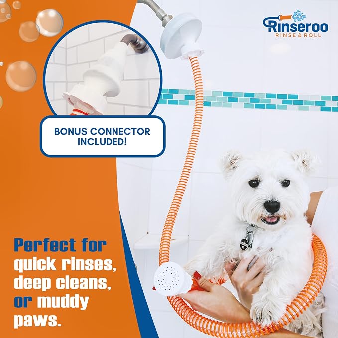 Rinseroo Dog Shower Attachment Hose – Slip-On Pet Sprayer - Image 6