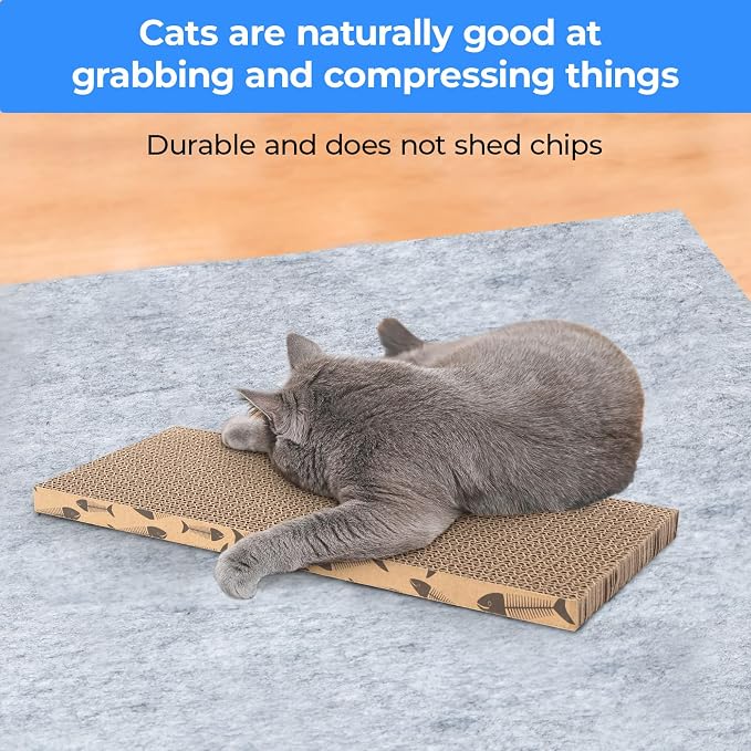 Mini Cat Scratching Board 4pcs Brown Cardboard Cat Scratcher Scratch Pad - Image 5
