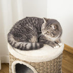PawHut 28 Inch Cat Condo, 3 Story Cat Hideaway - Image 8