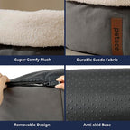 Self Warming Cat Bed, 17.7" x 13.7" Anti-Slip Soft Round Thermal Pet Cushion Bed - Image 6
