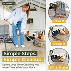 2-in-1 Chicken Coop Poop Scooper and Rake - Image 4