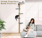 Cat Wall Shelves for Kittens, 83” Floor to Ceiling Cat Tree - Image 4