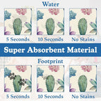 Cactus Flower Pet Feeding Mat for Floors–Christmas Stocking Absorbent Quick Dry - Image 3