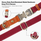 Plutus Pet Genuine Leather & Hemp Dog Collar – Adjustable Heavy Duty Pet Collar - Image 5